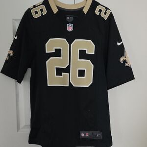 Nike Black and Gold Football Jersey